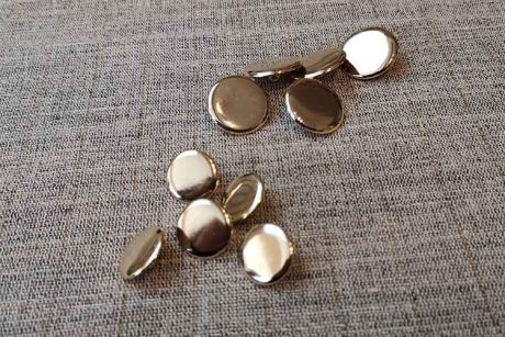 Plain metal blazer buttons