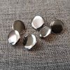 Plain metal blazer buttons