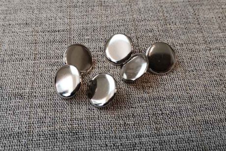 Plain metal blazer buttons