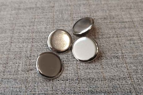 Plain metal blazer buttons