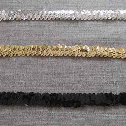 Stretch sequin tape trim