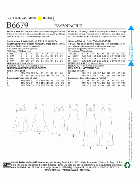 B6679 Misses' Dress
