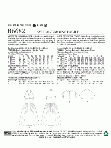 B6682 Misses' Dress and Jacket