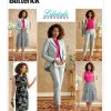 B6718 Misses' Jacket, Dress, Top, Skirt, & Pants