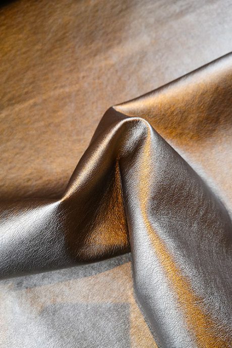 Leather-Look PU/viscose fabric (Copper)
