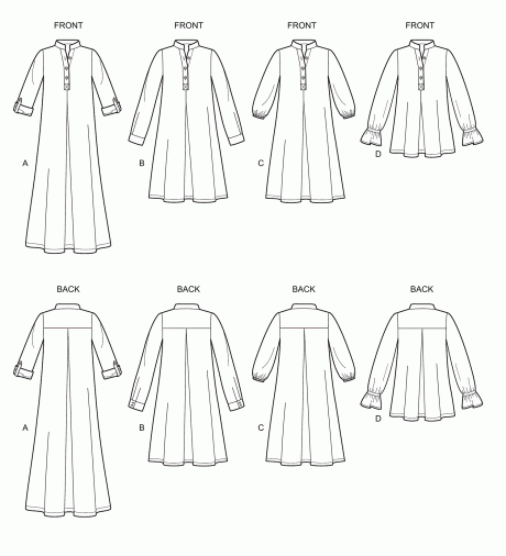 S8983 Misses' Dresses with Sleeve Variation