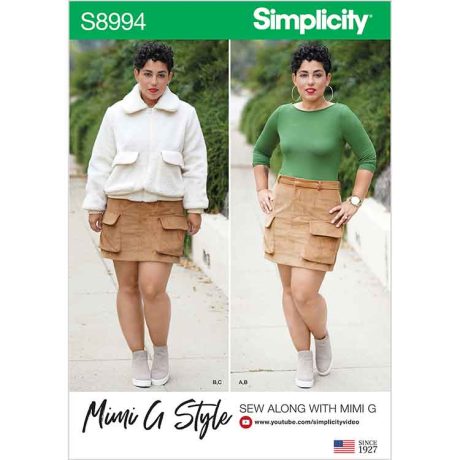 S8994 Misses' Mimi G Style Jacket, Skirt, and Knit Top