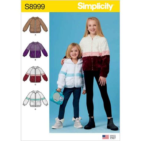 S8999 Children's and Girls' Knit Hooded Jacket