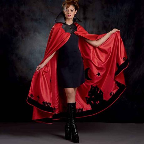 S9008 Misses' Cape with Tie Costumes