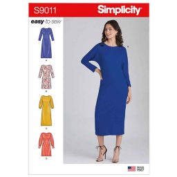 S9011 Misses' Knit Pullover Dresses