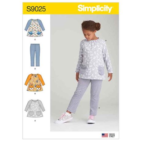 S9025 Children's Tops & Knit Leggings