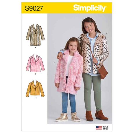 S9027 Children's & Girls' Lined Coat