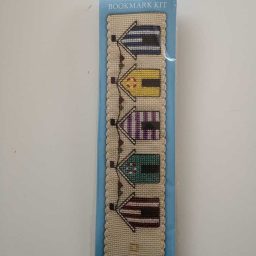 "Beach Huts" bookmark cross-stitch embroidery kit