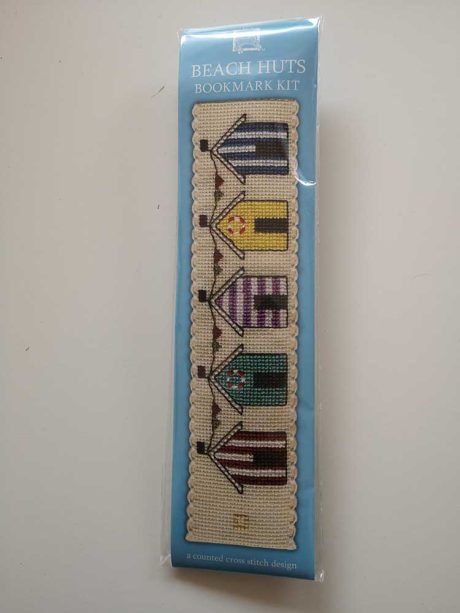 "Beach Huts" bookmark cross-stitch embroidery kit
