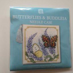 "Butterflies & Buddleia" needlecase cross-stitch embroidery kit