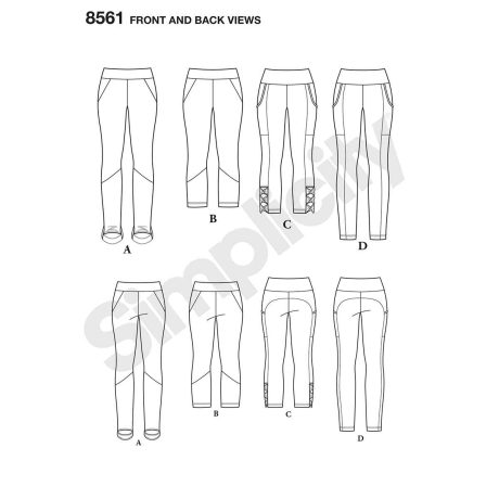 Simplicity Pattern 8561 Womens Leggings