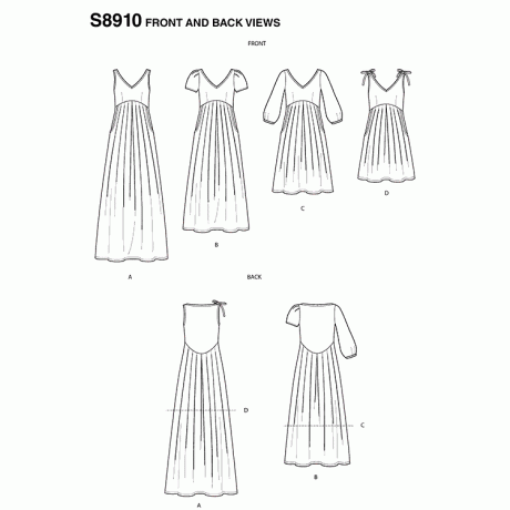 S8910 Misses' Dress