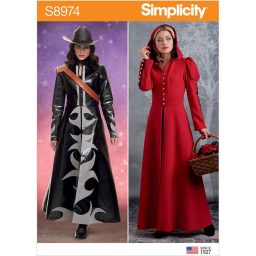 S8974 Misses' Cosplay Coat Costume.