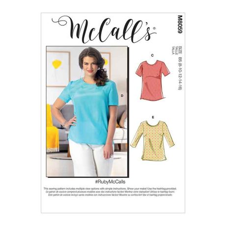 M8059 Misses'/Women's Pullover Tops and Tunics