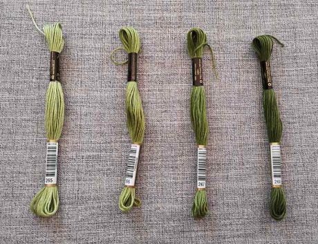 Anchor Stranded Cotton, 8m skein (greens #2)