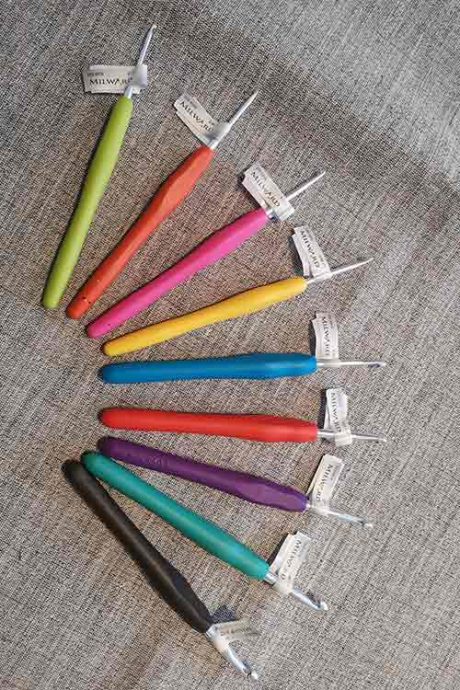 Milward soft grip crochet hooks, 14cm