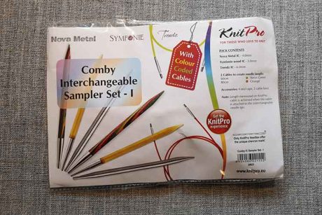 Knit Pro interchangeable sampler circular knitting needle set