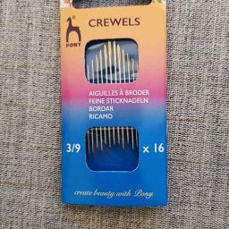 Pony brand crewel/embroidery needles (sizes 3-9)