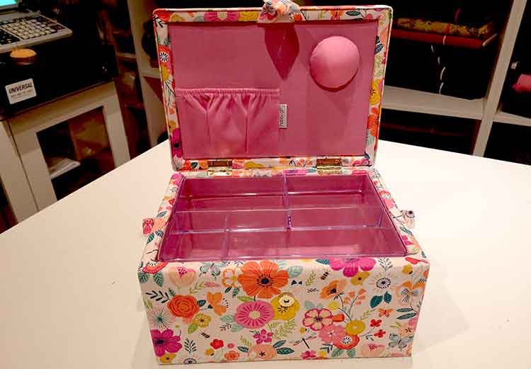 Traditional padded sewing box Sew Irish