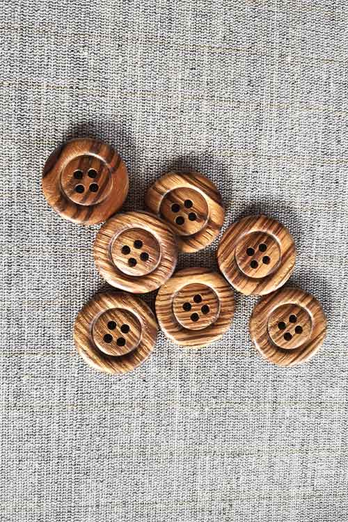 Olive Wood Buttons - Set of 10 - Divini Couture