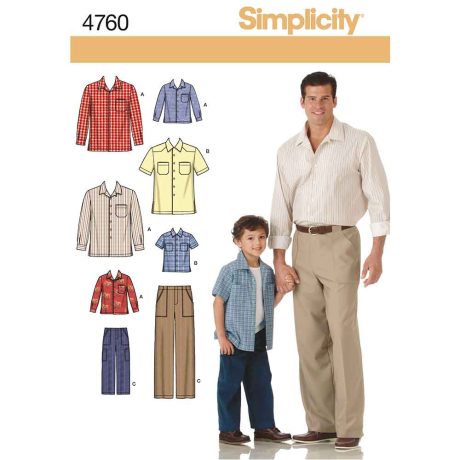 S4760 Boys and Men Shirts and Trousers