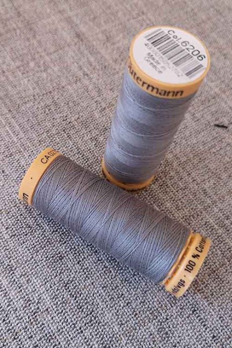Gutermann Cotton Thread #6206 (mid grey)