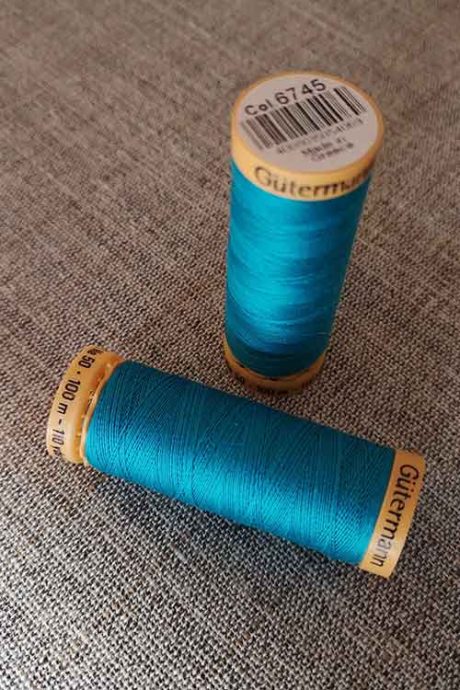 Gutermann Cotton Thread #6745 (turquoise)