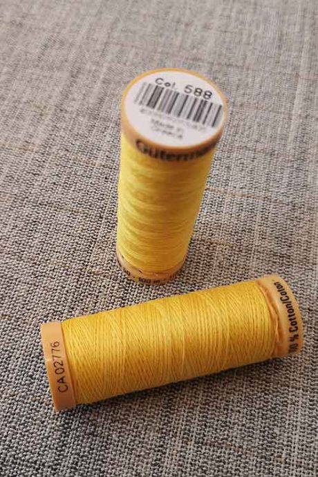 Gutermann Cotton Thread #588 (yellow)