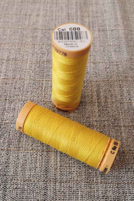 Gutermann Cotton Thread #688 (yellow)