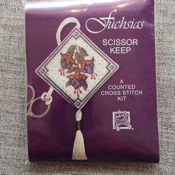 "Fuchsias" Scissor Keep Cross Stitch Embroidery Kit