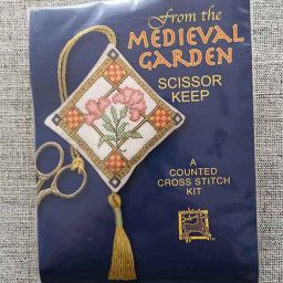 "Medieval Garden" Scissor Keep Cross Stitch Embroidery Kit