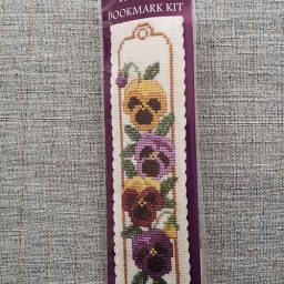 "Pansies" Bookmark Cross Stitch Embroidery Kit