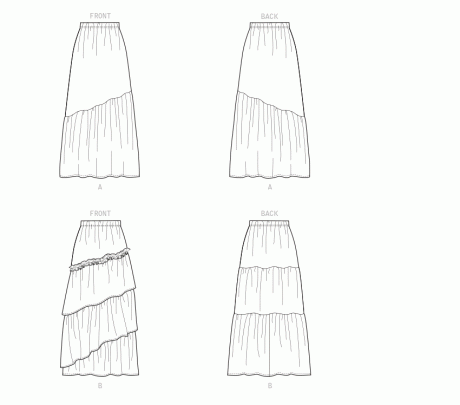 B6736 Misses' Skirts