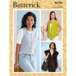 B6745 Misses' Vests in Five Styles