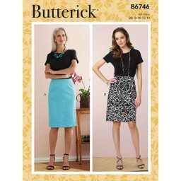 B6746 Misses' Straight Skirts and Belt
