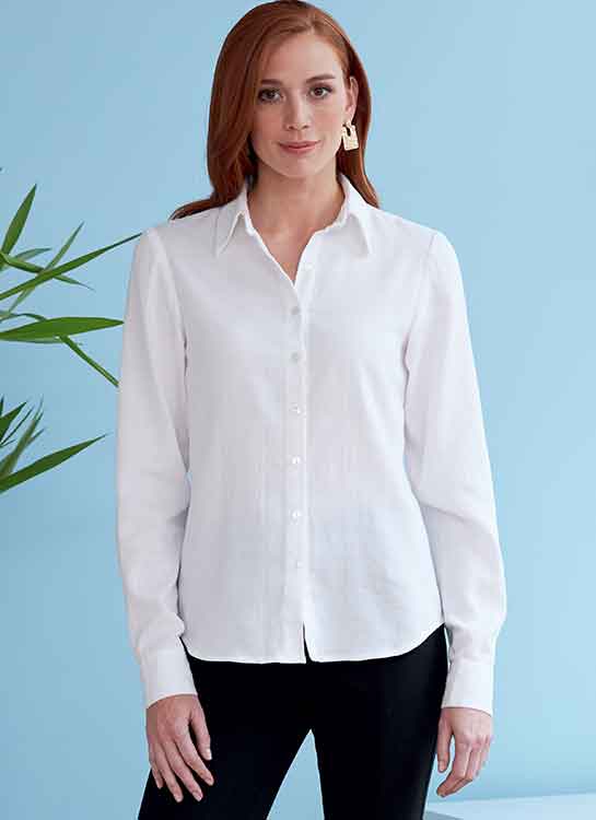 B6747 Misses' Button-Down Collared Shirts - Sew Irish