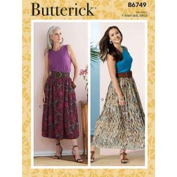 B6749 Misses' Gathered-Waist Skirts