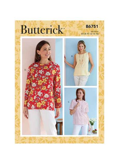B6751 Misses'/Misses' Petite Pullover Tops