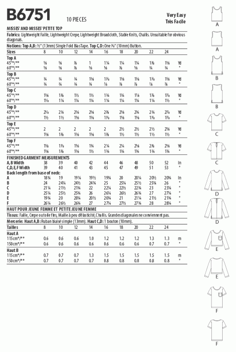 B6751 Misses'/Misses' Petite Pullover Tops - Image 8
