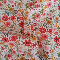 Rose & Hubble 100% cotton poplin "Floral Burst" (ivory)