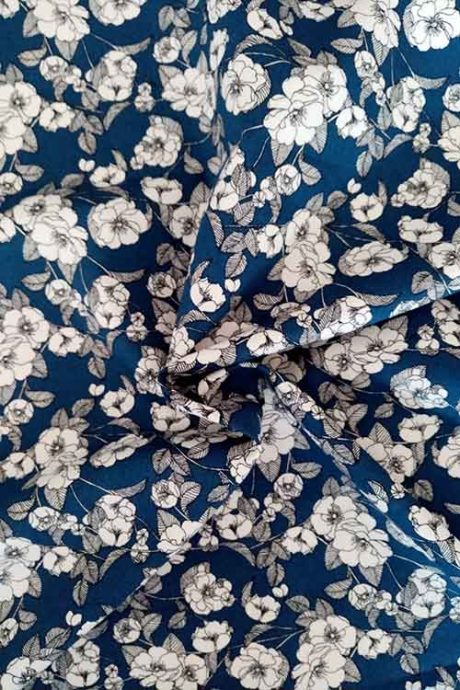 Rose & Hubble 100% cotton poplin "Cherry" (navy)