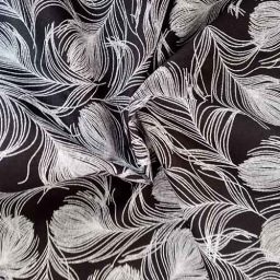 Rose & Hubble 100% cotton poplin "Plume" (black)