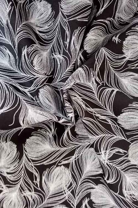 Rose & Hubble 100% cotton poplin "Plume" (black)
