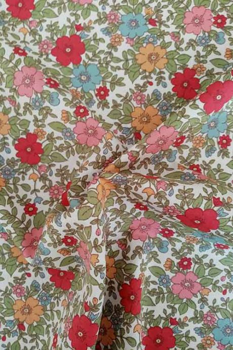 Rose & Hubble 100% cotton poplin "Polly" (red/navy)