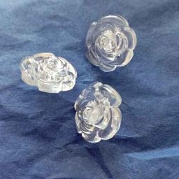 Clear rose buttons (15mm)